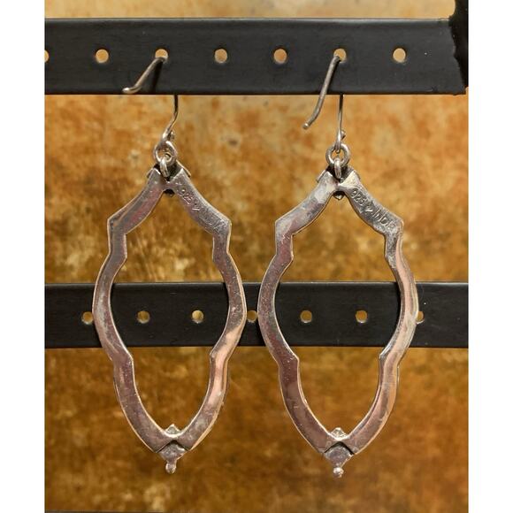 Silpada Earrings Sterling Silver Frame Dangle Vintage - Picture 6 of 6